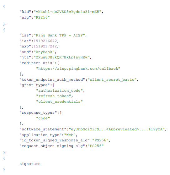 generate key jwt Banking Registration Enable Ping to Identity Dynamic Open Client with How